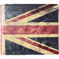 Mala leather Men's Union Jack Leather RFID Boxed Wallet in Dark Navy