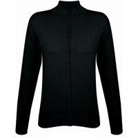 SOL'S Women's Gordon Full Zip Cardigan in Black | Size: Large
