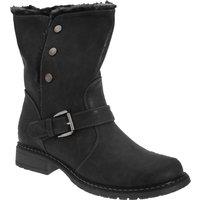 Cats Eyes Women's Fold Down Biker Style Ankle Boots in Black | Size: 8
