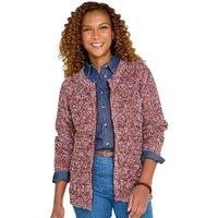 Amber Women's Zip Front Textured Fleck Cardigan Long Sleeve Knit Top in Pale Pink | Size: 10