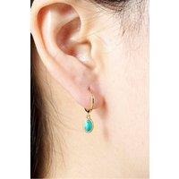 Outrage London Women's turquoise gold hoop earring | Size: Small