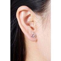 Outrage London Women's silver cat sud earring | Size: Small