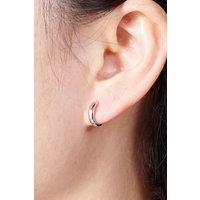 Outrage London Women's 14mm silver hoop earrings | Size: Small