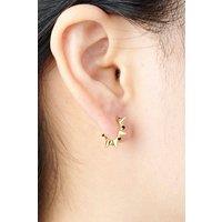 Outrage London Women's gold goth spike hoop earrings | Size: Small