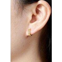 Outrage London Women's Gold Chain Hoops, Small Minimalistic Hoops | Size: 14mm