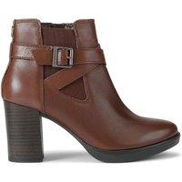 Carvela Women's 'Silver Ankle Wide Fit' Leather Boots in Brown | Size: 8