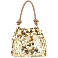 Guess Women's Holiday Shine Top Handle Pouch Gold
