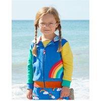 Toby Tiger Rainbow Applique Hoodie in Blue | Size: 6-12 m