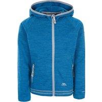 Trespass Girl's Goodness Full Zip Hooded Fleece Jacket in Blue | Size: 5-6 Years