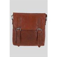 Ashwood Leather Men's 'Renato' Real Leather Vintage Flight Shoulder Bag in Tan