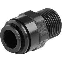 John Guest 12mm FI x 1/2" MI Adaptor - PM011204E in Black