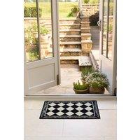 My Mat Nylon Indoor Pattern Manor Tile 50x75 in Black | Size: 50 cm x 75 cm