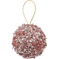 VFM e-Store Christmas Hanging Ball Decoration 20cm x 11cm Pink X 1 | Size: 20 cm x 11 cm