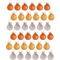 Sass & Belle Metallic Warm Amber Mini Baubles Set of 36