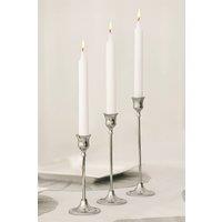 Marco Paul 3 Pack Silver Taper Candle Holder | Size: 500g