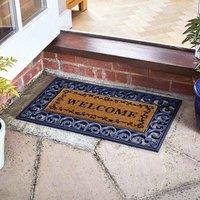 Marco Paul Tan Coir welcome' Nonslip Doormat Insert 23x53cm in Beige | Size: 100 cm diameter