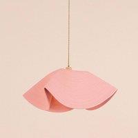 CGC Lighting Flora 78cm Pink Large Floppy Fabric Lampshade in Baby Pink