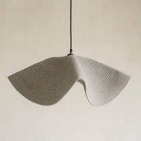 CGC Lighting Flora 64cm Grey Floppy Fabric Lampshade in Light Grey