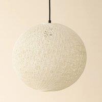 CGC Lighting Clara Cream Large 40cm Round Globe Rattan Weave Lampshade
