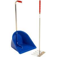 Stubbs Stable Mate Manure Collector High With Rake S4585 in Blue