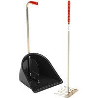 Stubbs Stable Mate Manure Collector High With Rake S4585 in Black
