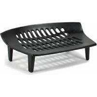 Almineez 16 Inch Cast Iron Fireplace Grate Solid Fuel Coal Log Grate in Black | Size: Large