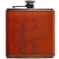 Selbrae House Leather Hip Flask - Shooting in Brown