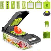 Alivio 14-in-1 Multifunction Kitchen Vegetable Chopper Cutter Slicer Dicer in Green