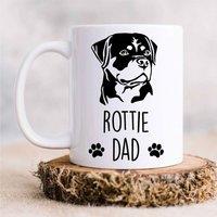 60 SECOND MAKEOVER Rottweiler Mug Rottie Dad in White