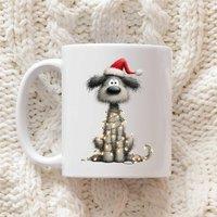 60 SECOND MAKEOVER Poodle Christmas Lights Mug in White