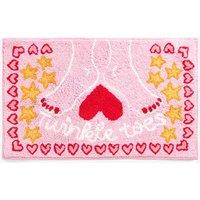 Cath Kidston Pink Twinkle Toes Slogan Bath Mat | Size: 100 cm diameter