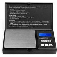 Geepas 200g Pocket Scale Precision of 0.01g Small Weighing Machine in Black