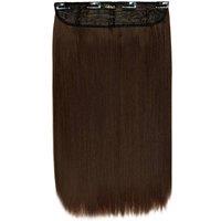 Lullabellz Thick 18 1 Piece Straight Clip In Hair Extensions in Choc Brown