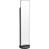 Living and Home Rotating Full-Length Mirror with Magazine Rack in Black
