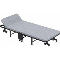 Dprodo Folding Bed with Mattress, Single Guest Beds in Grey