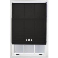 Furnished Black Daylight Roller Blind with Triple Chrome Round Eyelets - Trimmable Window Shade | Size: 210 cm width x 210 cm drop