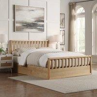 Flintshire Furniture Ltd Alyn End Lift Ottoman Bed Frame in Light Oak | Size: Double