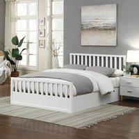 Flintshire Furniture Ltd Alyn End Lift Ottoman Bed Frame in White | Size: King