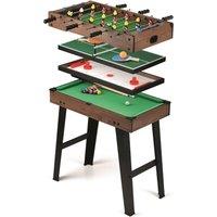 AMRAP 4 in 1 Multi Sports Game Table - Inc Football, Pool, Table Tennis & Air Hockey Set