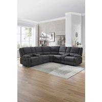 More4Homes Praga Corner Fabric Recliner Sofa in Dark Grey