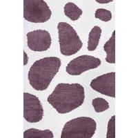 THE RUGS Moodi Pebble Design Shaggy Soft High Pile Living Room Rug & Runner in Purple | Size: 120 cm x 170 cm