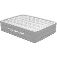 Dreamcatcher Inflatable Mattress PVC Plush Camping Air Bed 218 x 165 cm Queen Size in Grey | Size: King
