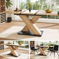 BTM Extendable Dining Table 119-158cm, Wood Color in Brown