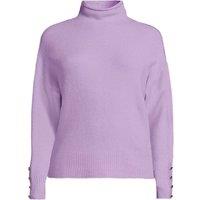 Lands' End Women's Petite Soft Touch Button Cuff Jumper in Lilac | Size: 16-18