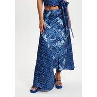 Liquorish Women's Scarf Print Asymmetric Skirt | Size: 16