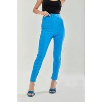 Liquorish Women's Blue Skinny Trousers | Size: Small