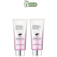 Derma Treatments Women's pH Balancing Day & Night Moisturising Kit in White