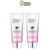 Derma Treatments Women's pH Balancing Night Moisturiser 50ml x 2 Duo Set in White