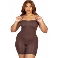 GWB Shapewear Women's Brown Sculpt Removable Straps Butt Lift Seamless Shapewear in Dark Brown | Size: 18