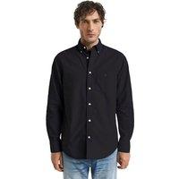 Enzo Men's Regular Fit Oxford Shirt in Black | Size: XL